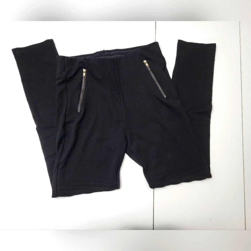 Women's stretch leggings, black, size medium